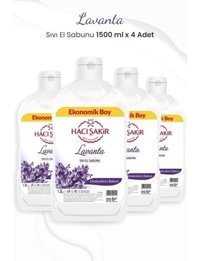 Hacı Şakir Lavanta Nemlendiricili 4'lü 1500 ml Sıvı Sabun