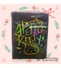 Cosmic Kırtasiye Hello Kitty A6 Çizgili Küçük Boy Siyah Not Defteri