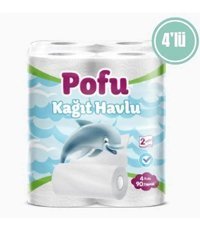 Pofu 2 Katlı 2x4'lü Rulo Kağıt Havlu