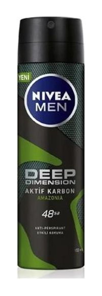 Nivea Deep Amazonia Ter Önleyici Antiperspirant Sprey Erkek Deodorant 12x150 ml