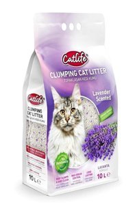 Catlife Lavanta Kokulu Topaklanan İnce Taneli Bentonit Kedi Kumu 10 lt