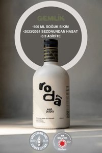 Roda Farm Gemlik Organik Polifenollü Soğuk Sıkım Cam Sızma Zeytinyağı 500 ml