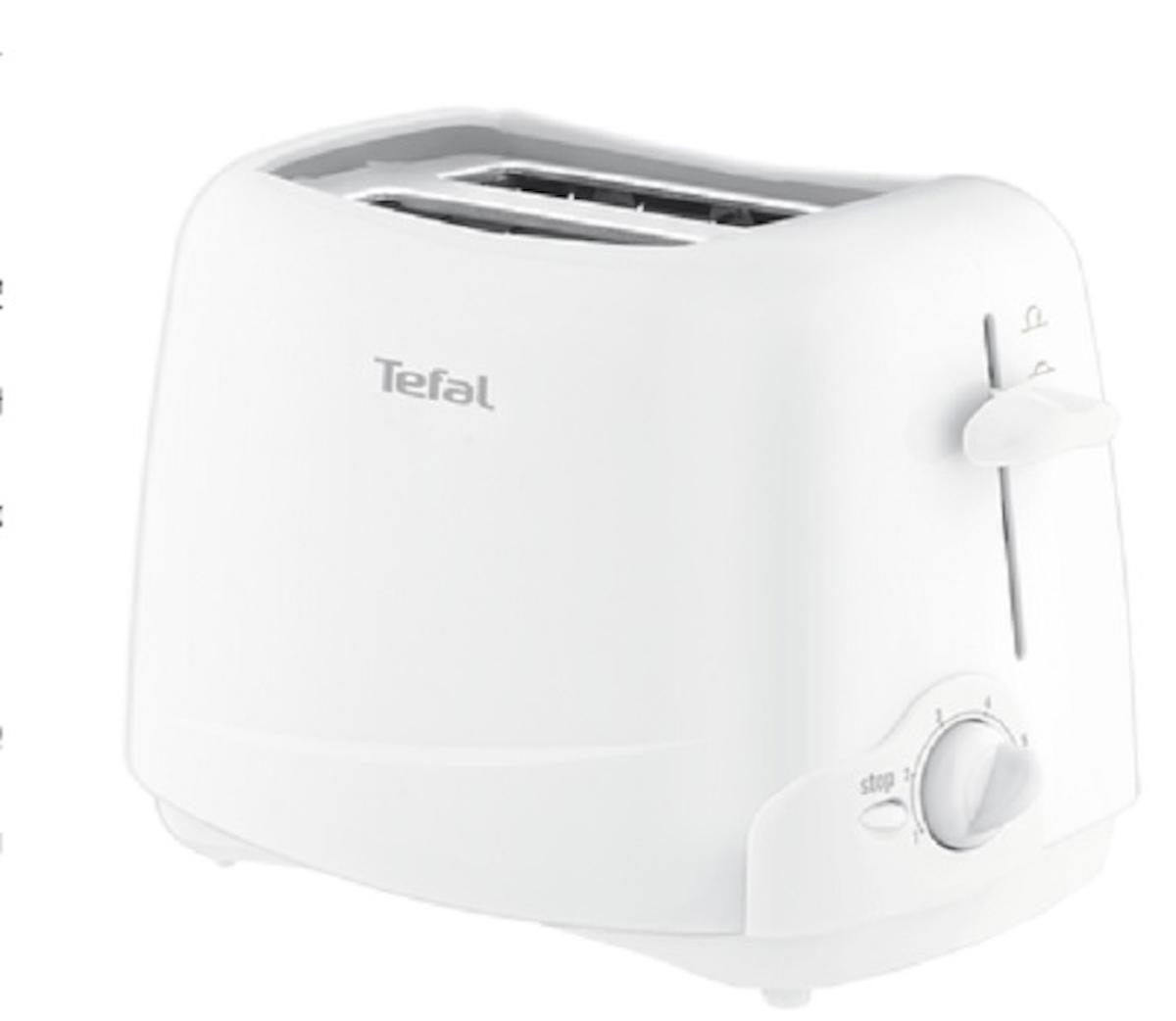 Tefal TT110016 2 Dilim Kırıntı Tepsili Telli Beyaz Mini Ekmek Kızartma Makinesi