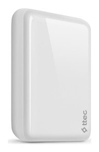 Ttec ReCharger S 10000 mAh Hızlı Şarj Dijital Göstergeli USB Type C Çoklu Bağlantı Kablolu Powerbank Beyaz