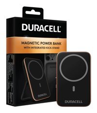 Duracell 5000 mAh Hızlı Şarj Mıknatıslı USB Type C Kablosuz Powerbank Siyah