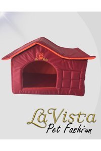 Lavista Yıkanabilir Tek Fonksiyonlu 55x45 cm Üstü Kapalı Kedi Yatağı Kırmızı