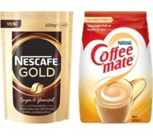 Nestle Nescafe Gold Paket Granül Kahve 200 gr + Nestle Coffee Mate 500 gr