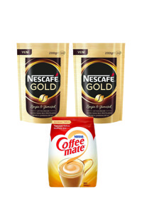 Nescafe Gold Paket Granül Kahve 2x200 gr + Nestle Coffee Mate 500 gr