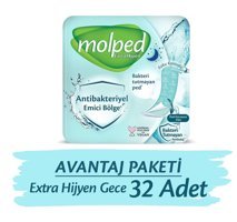 Molped Extra Hijyenik Gece İnce 32'li Hijyenik Ped