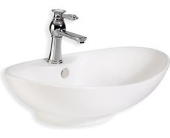 Lena E-5251 Klasik Tekli 64 cm Porselen Tezgah Üstü Çanak Lavabo Beyaz