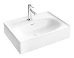 Vitra 7241b403-0001 Klasik Tekli 60 cm Seramik Tezgah Üstü Asimetrik Lavabo Beyaz