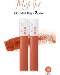 Maybelline New York Super Stay Ink No:75 2'li Kiremit Rengi Mat Dudak Dolgunlaştırıcı Ruj