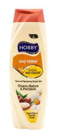 Hobby Argan Yağı-Papatya Çiçeği Onarıcı-Parlaklık Verme Tuzsuz Tüm Saçlar için Kadın Saç Kremi 600 ml