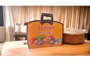 Alpino Fermuarlı Turuncu Plastik Resim Çantası 25x35 cm