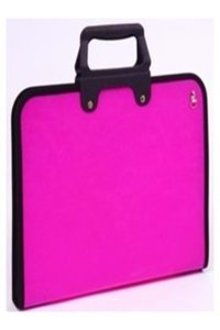 Abka Pro Art Fermuarlı Pembe Plastik Resim Çantası 28x38 cm