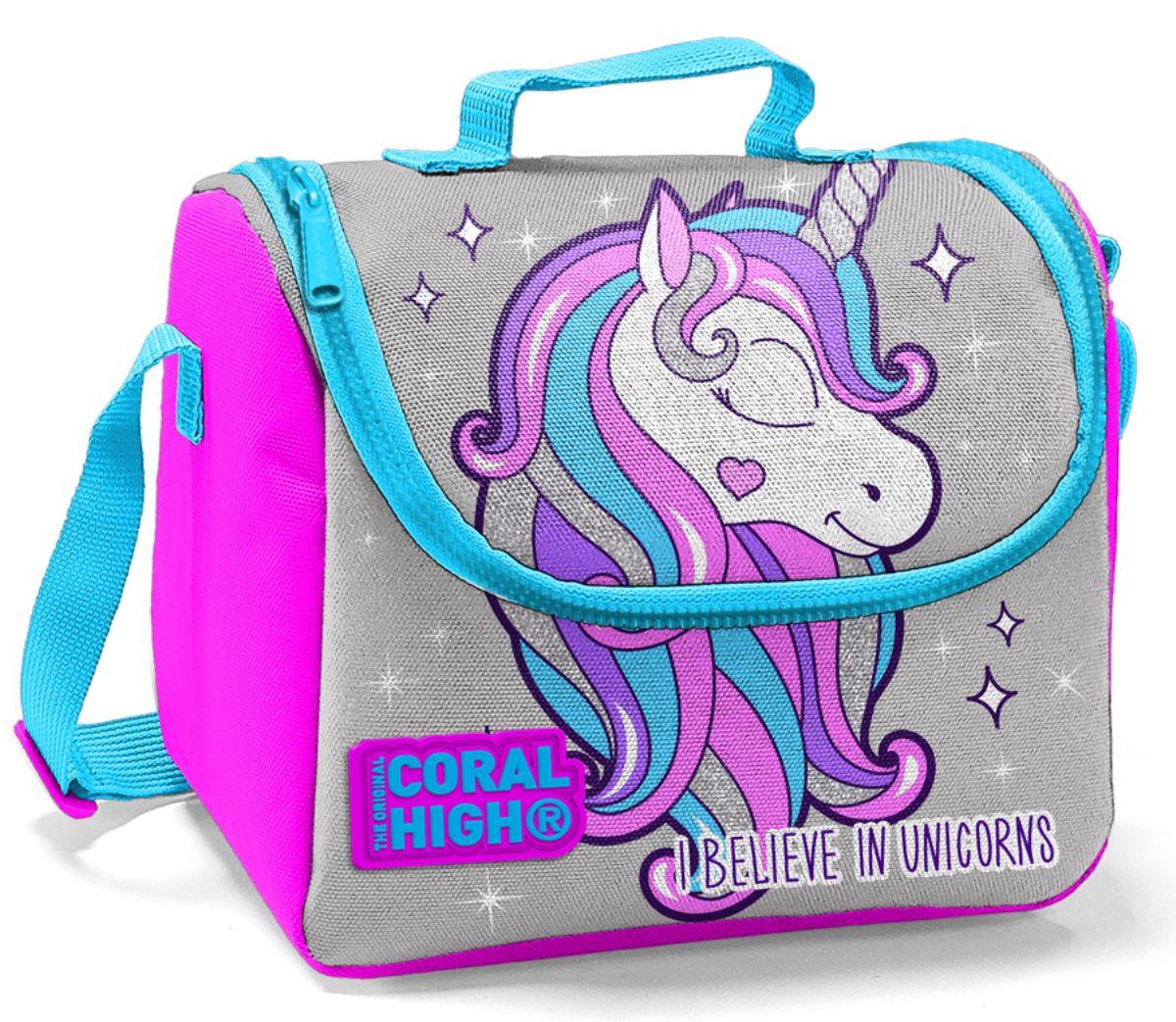 Coral High Unicorn Termoslu Unicorn Pembe Beslenme Çantası