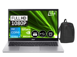 Acer Aspire 3 A315-59G NXK6WEY00240 Harici GeForce MX550 Intel Core i5 1235U 16 GB Ram 2 TB SSD 15.6 inç Full HD Windows 11 Pro Laptop