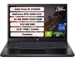 Acer Nitro 5 ANV15-51 NH.QNCEY.00132 NH.QNCEY.00132 Harici GeForce RTX 3050 Intel Core i5 13420H 32 GB Ram 512 GB SSD 15.6 inç Full HD FreeDos Oyuncu Laptop