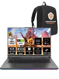 Asus ROG Strix G18 N6002 Harici GeForce RTX 4070 Intel Core i9 14900HX 48 GB Ram 256 GB SSD 18 inç Full HD Windows 11 Home Oyuncu Laptop + PER4 Çanta