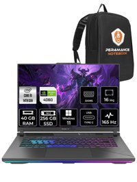 Asus ROG Strix G16 N3095 Harici GeForce RTX 4060 Intel Core i9 14900HX 40 GB Ram 256 GB SSD 16 inç Full HD Windows 11 Pro Oyuncu Laptop + PER4 Çanta