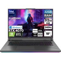 Asus ROG Strix G18 G814JIR-N6002 BT57 Harici GeForce RTX 4070 Intel Core i9 14900HX 32 GB Ram 512 GB SSD 18 inç Full HD Windows 11 Pro Oyuncu Laptop