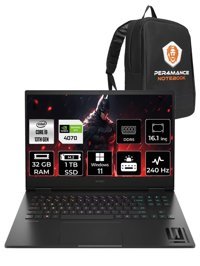 HP Omen 16 7Q7W3EA Harici GeForce RTX 4070 Intel Core i9 13900HX 32 GB Ram 1 TB SSD 16.1 inç QHD Windows 11 Pro Oyuncu Laptop + PER4 Çanta