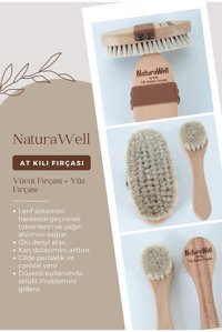 Naturawell Selülit Giderici Yüz İçin Saplı Sapsız At Kılı Fırçası Seti