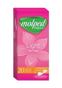 Molped Light Deo Flower Organik 20'li Normal Günlük Ped