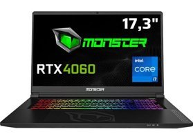 Monster TULPAR T7 V26.1.8 Harici GeForce RTX 4060 Intel Core i7 13700H 64 GB Ram 1 TB SSD 17.3 inç Full HD FreeDos Oyuncu Laptop