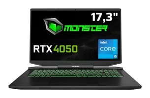 Monster Abra A7 V14.5.3 Harici GeForce RTX 4050 Intel Core i5 13500H 16 GB Ram 500 GB SSD 17.3 inç Full HD Windows 11 Home Oyuncu Laptop