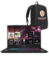 MSI Katana 15 B13VGK-1469XTR Harici GeForce RTX 4070 Intel Core i9 13900H 32 GB Ram 4 TB SSD 15.6 inç Full HD Windows 11 Home Oyuncu Laptop + PER4 Çanta