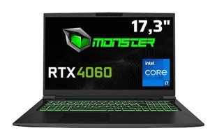 Monster TULPAR T7 V20.6.4 Harici GeForce RTX 4060 Intel Core i7 13700H 16 GB Ram 1 TB SSD 17.3 inç Full HD FreeDos Oyuncu Laptop