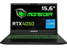 Monster Abra A5 V20.3.7 Harici GeForce RTX 4050 Intel Core i7 13700H 8 GB Ram 500 GB SSD 15.6 inç Full HD Windows 11 Oyuncu Laptop