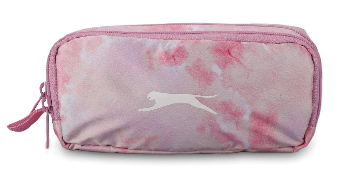 Slazenger Batik 23119 Pembe Desenli Bez Bölmeli Çift Gözlü Dikdörtgen Cüzdan Kalemlik