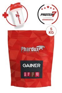 Phardux Nutrition Çikolata Aromalı 20 Servis Kilo Aldırıcı Gainer 5000 gr Toz + Shaker