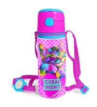 Coral High Kedi Pipetli Pembe Okul Çocuk Matara 600 ml