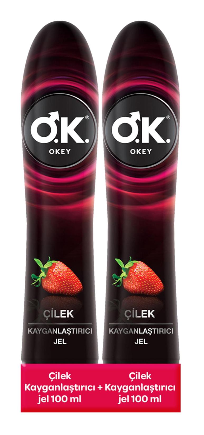 Okey Çilekli Kayganlaştırıcı Jel 2x200 ml