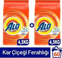 Alo Kar Çiçeği Ferahlığı Renkliler ve Beyazlar İçin 60 Yıkamalı Toz Deterjan 2x4.5 kg