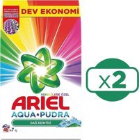 Ariel Aqua Pudra Renkliler İçin 92 Yıkamalı Toz Deterjan 2x7 kg