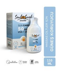 Soul N Sand Sensible 50 Faktör Hassas Ciltler İçin Nemlendirici Suya Dayanıklı Yüz Güneş Kremi 110 ml