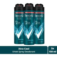 Rexona Kömür Detox 72 Saat Kesintisiz Üstün Koruma Pudralı Ter Önleyici Sprey Erkek Deodorant 3x150 ml