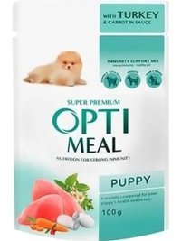 Optimeal Hindi ve Havuç Aromalı Ezme Yavru Köpek Maması 100 gr Tekli