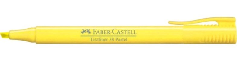 Faber-Castell 38 10'lu Pastel Sarı Kesik Uçlu Fosforlu Kalem