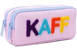 Kaff 01108 Mavi-Pembe Bölmeli Peluş Çift Gözlü Cüzdan Kalemlik