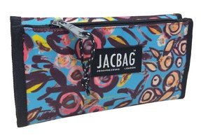 Jacbag Duplex Çiçekli Çok Renkli Katlanabilir Cüzdan Kalemlik