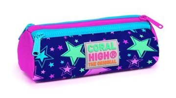 Coral High Mavi-Pembe Bölmeli 3 Gözlü Cüzdan Kalemlik