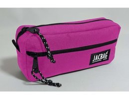 Jacbag Dual Zip Pembe Bölmeli Düz Çift Gözlü Cüzdan Kalemlik