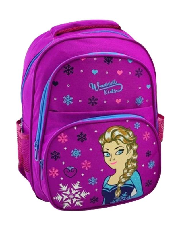 Yaygan Çanta 5031 Elsa Frozen Su Geçirmez 3 Gözlü Pembe İlkokul Unisex Sırt Çantası