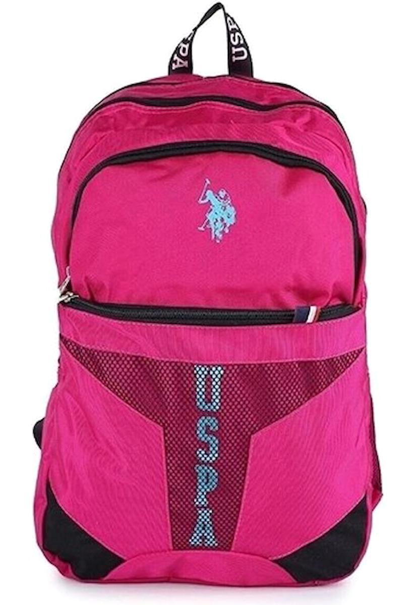 U.S. Polo Assn. PLÇAN22150 3 Gözlü Pembe Lise-Üniversite Kız Çocuk Sırt Çantası