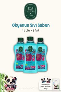 Eyüp Sabri Tuncer Okyanus Ferahlığı Alkolsüz Vegan Parabensiz Organik Nemlendiricili 3'lü 1.5 lt Sıvı Sabun